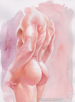 homoillustrated:  inmomakuro: watercolor and photoshop reference