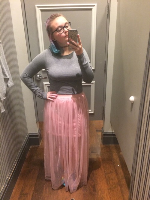 mybody-myconsent:  I really loved this outfit but the skirt made my hips look so fucking huge and my underwear could be seen plus the fact my boobs look bad and gross. It was a lovely outfit I just donâ€™t think it was meant for me and that makes me sad.