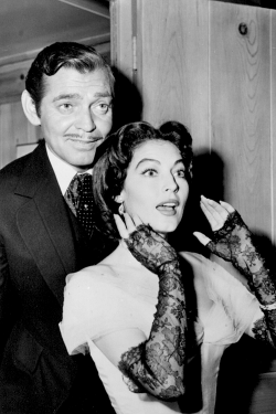 bellecs:  Clark Gable and Ava Gardner during the filming of Lone