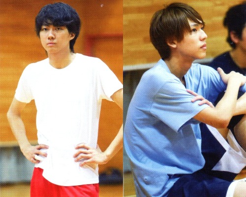 aokinsight:  Karasuno and Aobajousai actors at practice 