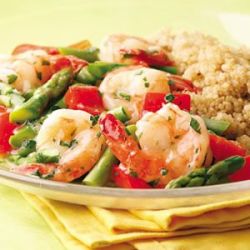 onlyfitnessforme:  Lemon-Garlic Shrimp and Vegetables #recipeClick