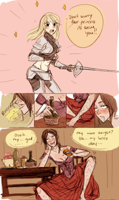 breakwitch:  birdgekis:  knight krista and princess ymir. bonus: