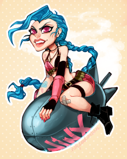 halfdeadsketches:  Quick fun thing of Jinx c: 
