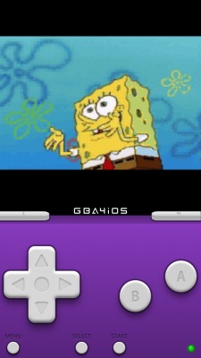 grimsleyharlequin:  im watching spongebob on a gba emulator .