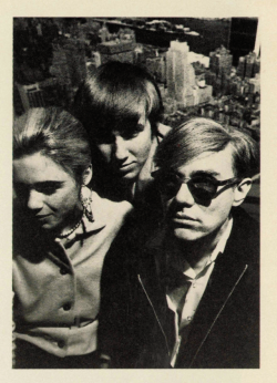 onlyediesedgwick: The artist (Andy Warhol) and friends (Edie