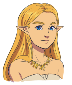 scribbly-z-raid:A very quick Breath of the Wild Zelda fanart