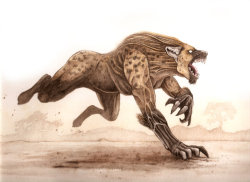 they-hide-in-the-dark:  Werehyena -  Unlike werewolves, who