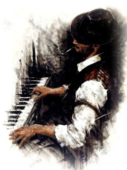 Honky Tonk Man ~ by Rémi LeBarre, poetic art painter       In