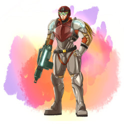 “The Baron.” A combination of Samus Aran from the