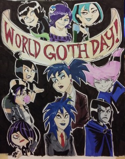 thegreatdyldo:  Colored in my World Goth Day 2016 picture! (11x17