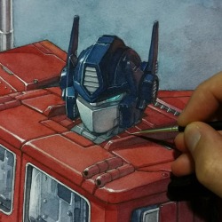 oilwrench:  hectortrunnec: Last tiny details ✍️ #optimusprime