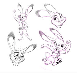 andrewjscherman:  some quick Judy Hopps scribbles before bed!