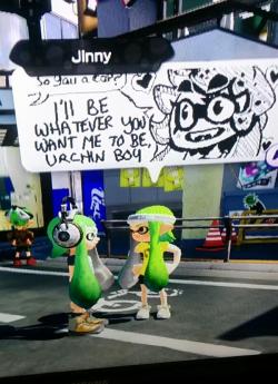 Urchin getting all the inkling sistas > .<