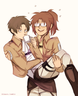   Anonymous asked you: You should draw some Levihan!!  I did