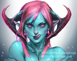 sakimichan:  succubus, another addition to my fantasy beings