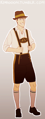 kimiooon:  because folklore clothing and because lederhosen are