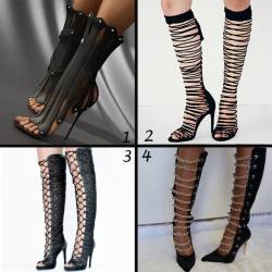 ideservenewshoesblog:  Shoespie Lace-Up Open-Toe Stiletto Heel
