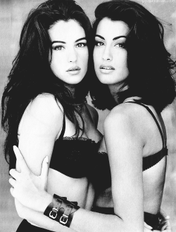 :  Monica Bellucci and Yasmeen Ghauri photographed by Richard