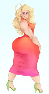 sunnysundown:Femenine Aj on a body hugging dress. dunno <3