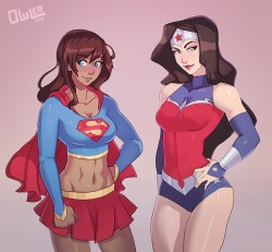 batwomans:  Superkorra and Wonderasami!! by owlerart on deviantart
