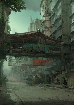 cinemagorgeous:  Hong Kong Jungle by artist Daniel Romanovsky.