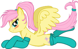 madame-fluttershy:  Fluttershy with ponytails in socks by ~Zuko42