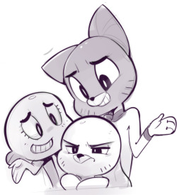 sho-n-d:  request: gumball, darwin, anais, minnie mouse, amy