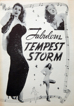 Fabulous  Tempest Storm    Cover design of her mid-50’s