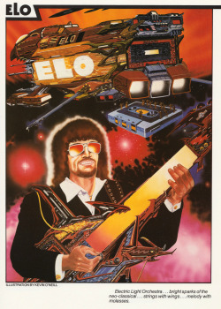 ELO, by Kevin O’Neill. From Visions of Rock ( Proteus Books,