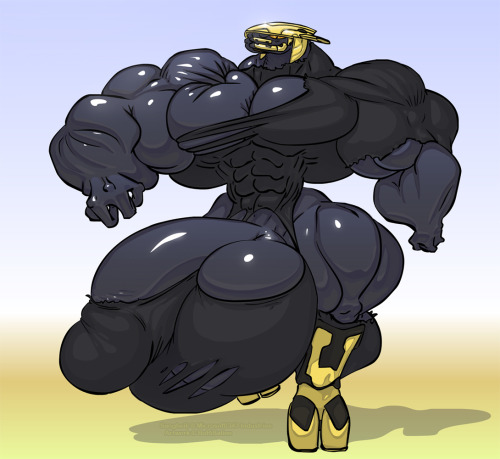 borisalien:  An Elite general had been captured by the UNSC for a super-secret cross-species Spartan program. It all goes well until things go awry and the Elite turns into a giant, well-endowed muscle balloon. Giving scientists confused boners. Super-squ