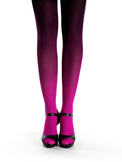 virivee: Virivee Ombre Tights   Magenta-black ombre tights & 