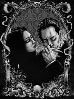 whitesoulblackheart:Gomez and Morticia Addams by Godmachine ©Website