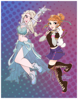 skirtzzz: Disney Ravers Part 5 Elsa and Anna Part 1: Kim and