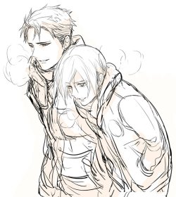jianszhan:  Kanai Kei posted a drawing of Otabek and Yurio on