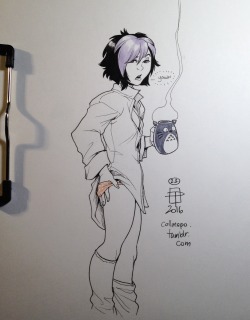 callmepo:  Inktober day 23 - slow.  Yeah, I am pretty slow myself until I have my morning caffeine fix. 