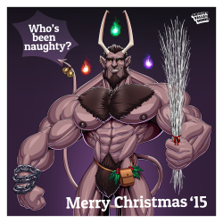 gravity-falls-hunks:  Buff Santa is out, Hunky Krampus is in!Merry