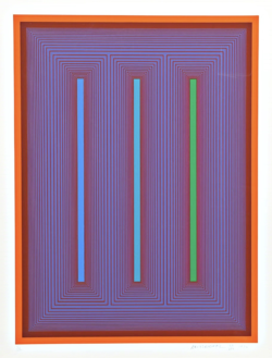 spacecamp1:  Richard Anuszkiewicz, Sequential IX, 1972, Silkscreen