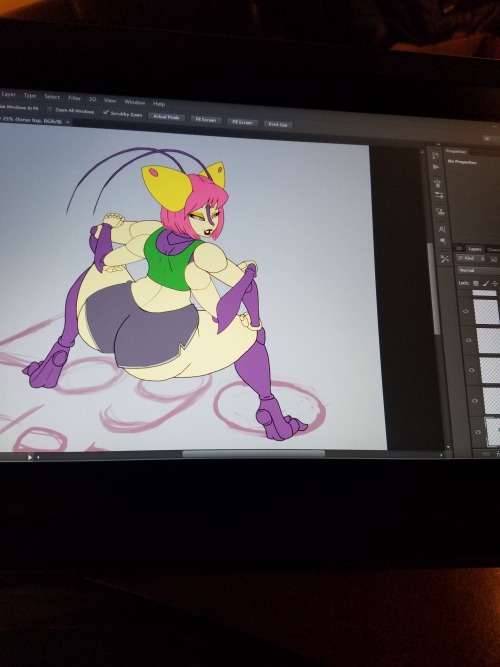 Working on a quick promo animation for my galleries. I changed up Puce’s color palette (again) after a stream today, but Im kinda digging this one…  Anywho stuff incoming.