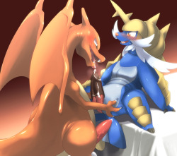 Some Samurott x Charizard by Biozs (バイオ前線)