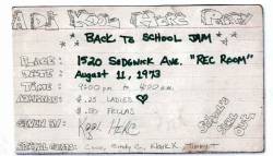 40 YEARS AGO TODAY  |8/11/73| DJ Kool Herc’s Back To School