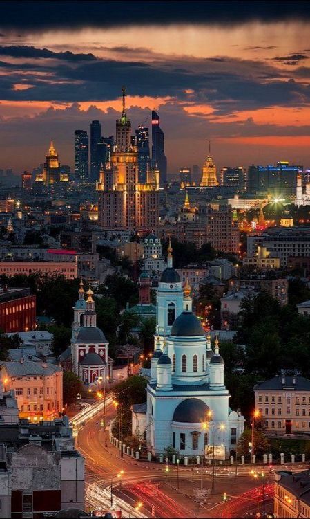 artncity:  Moscow ~ Sunset from beautiful places for travel