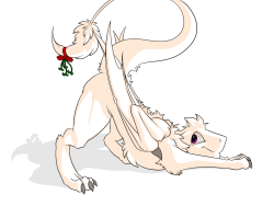 sapphire-and-greyzeek:Wanted to make a mistletoe picture this