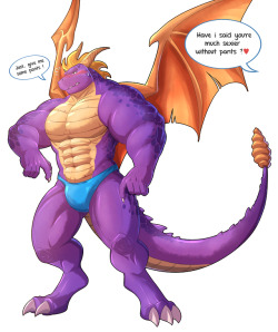 Non-Pants IssueDone by Rikitsu of FurAffinity Spyro might disagree,