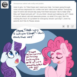 ask-rarity-and-pinkie:  A very important message to our friend