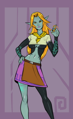 xizrax: sketch commission of Midna in Malon cosplay <3 /////<3