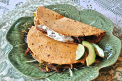 chicavegan:  seitan and mushroom fajitas by tofu666 on Flickr.