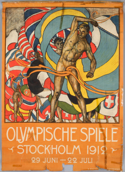 youngmaleart:  Olle Hjortzberg“1912 Olympic Games Poster”