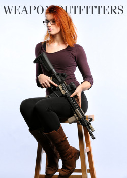 weaponoutfitters:Em with Jaxon’s personal rifle.This rifle