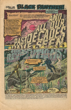 Splash page from Jungle Action Featuring The Black Panther No.