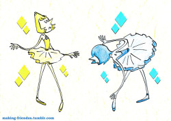 making-friendos:  More of those fierce bird ballerinas, because